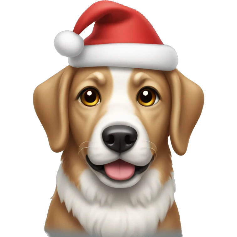 Christmas dog emoji