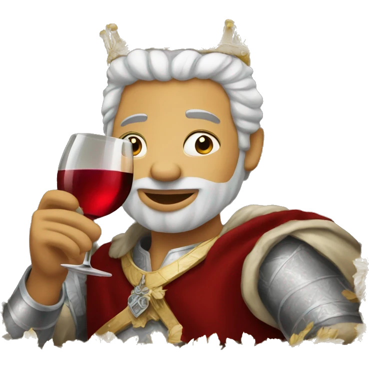 White king drinking wine emoji