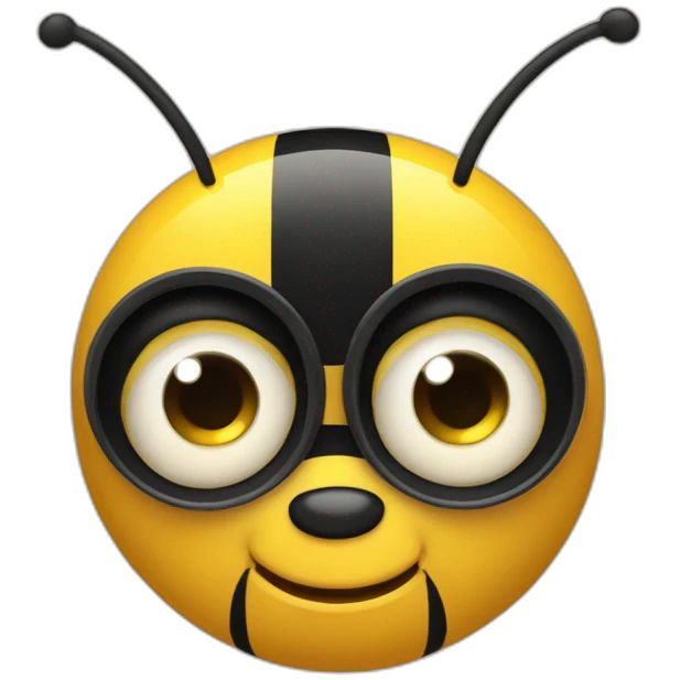 Bee eyes squint thumbs up emoji