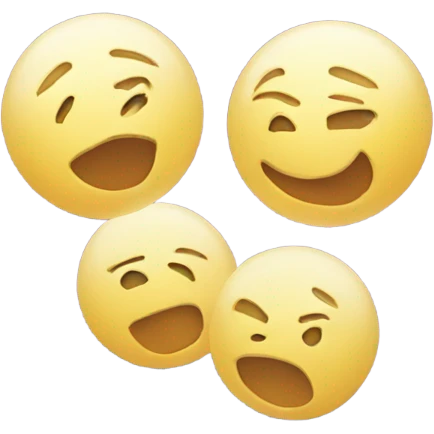 Three light balls floating above clouds emoji