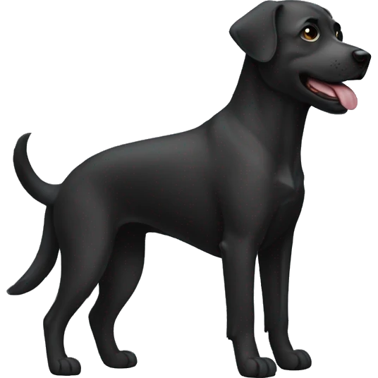 Perro moribundo negro emoji