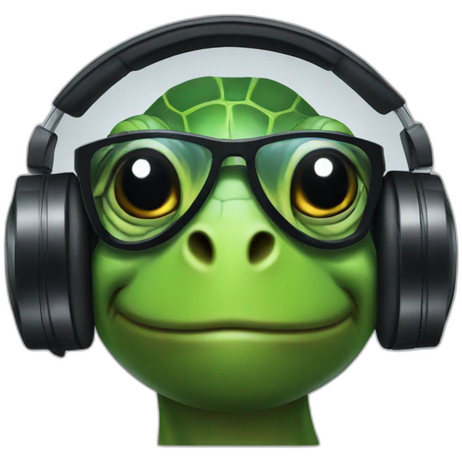 Dj turtle emoji