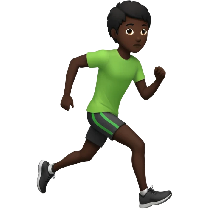 corriendo muñeco negro ampelmanchen pero sin  el verde y sin rostro solo negro emoji