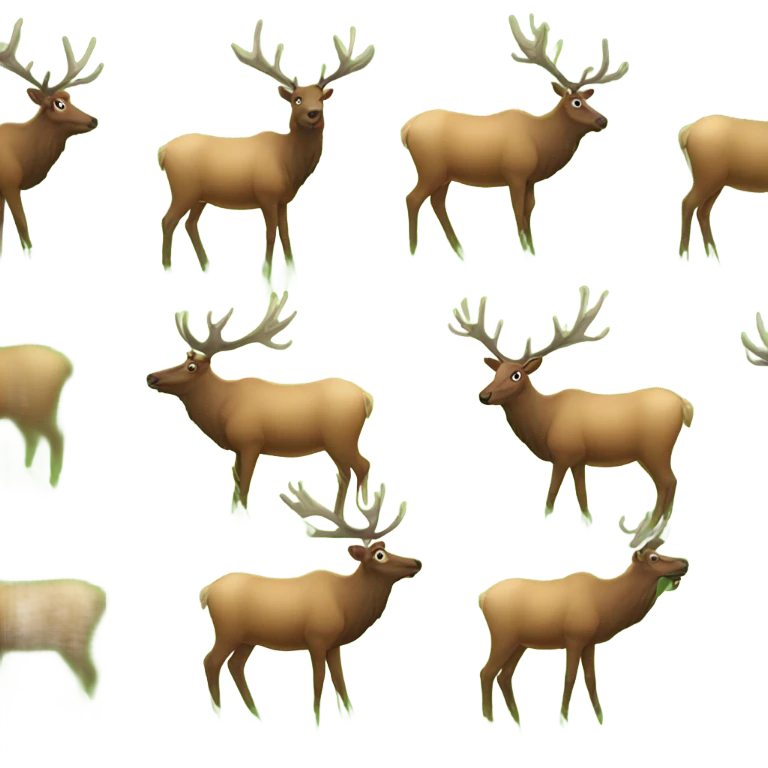 Elk in field emoji