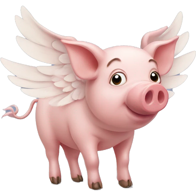 Pig with wings emoji