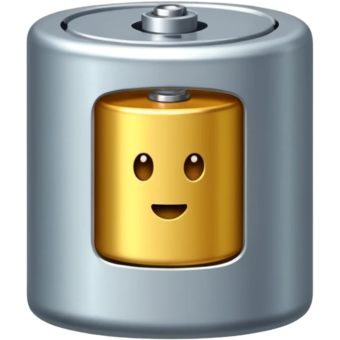 realistic small battery emoji