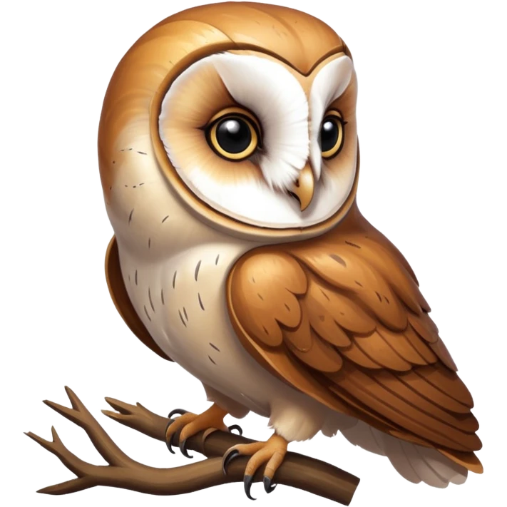 Photorealistic barn owl  emoji