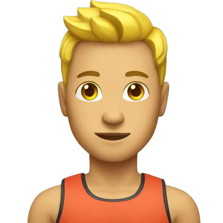 personal trainer with yellow skin emoji