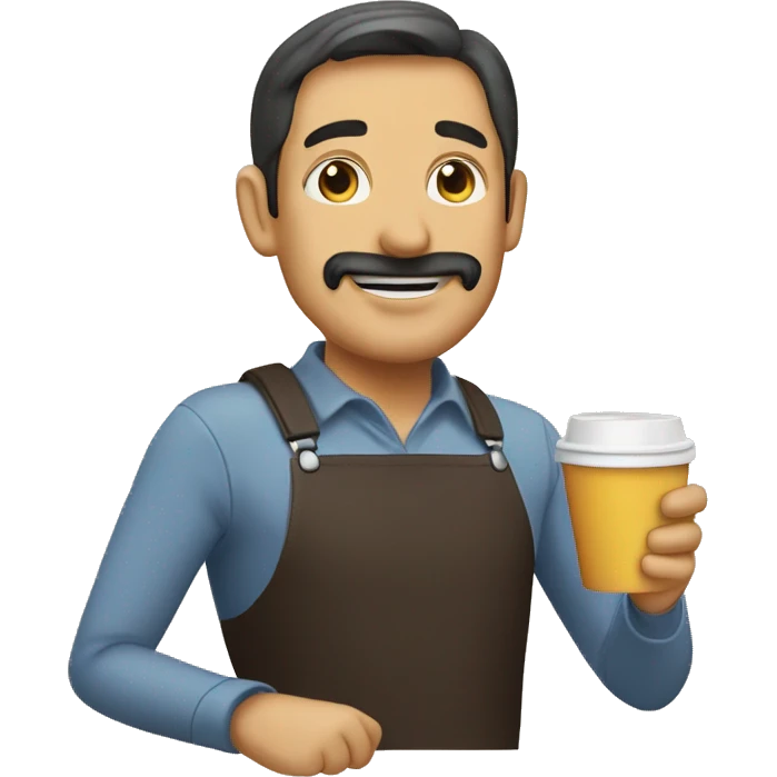 Cabllo café largo  emoji