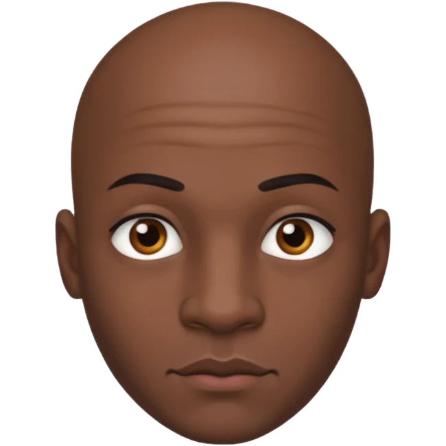 dark bald man with eyebrow piercing emoji
