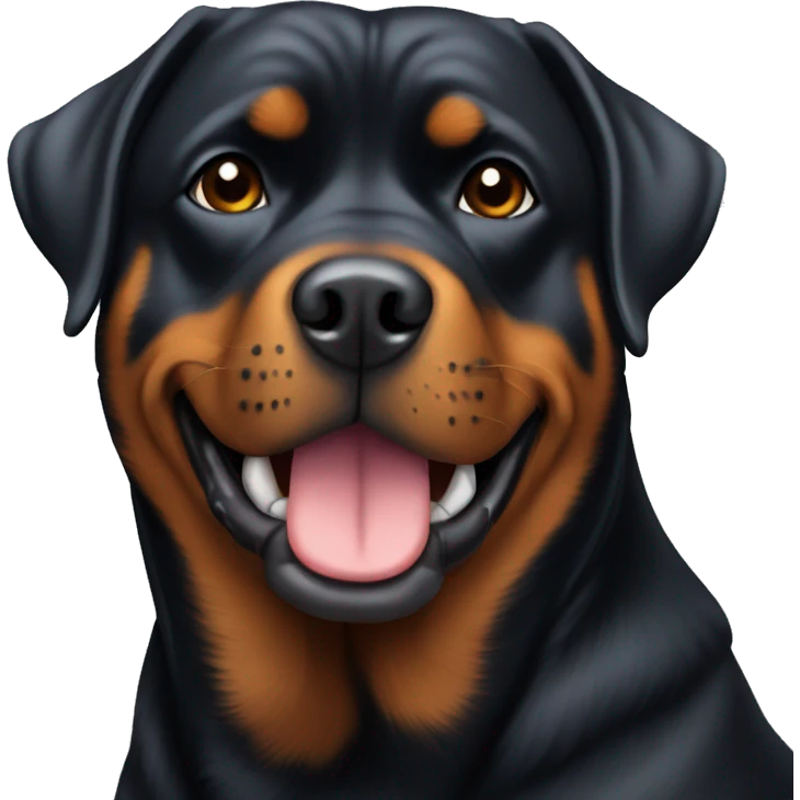 Rottweiler with some gray around snout emoji