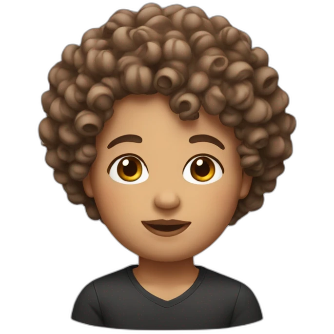 Fat memoji curly hair emoji