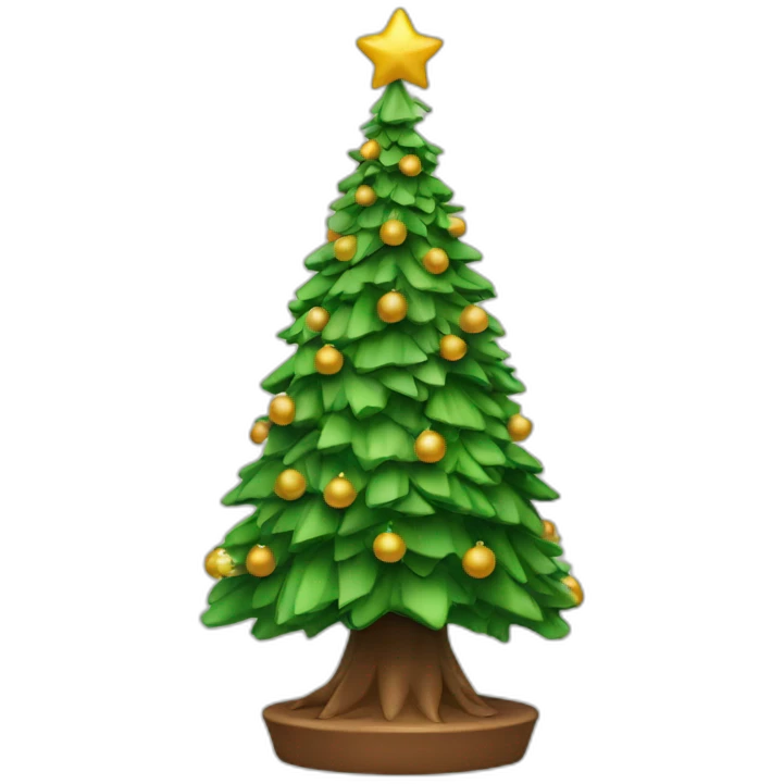 christmas tree 3d very big, no small details emoji