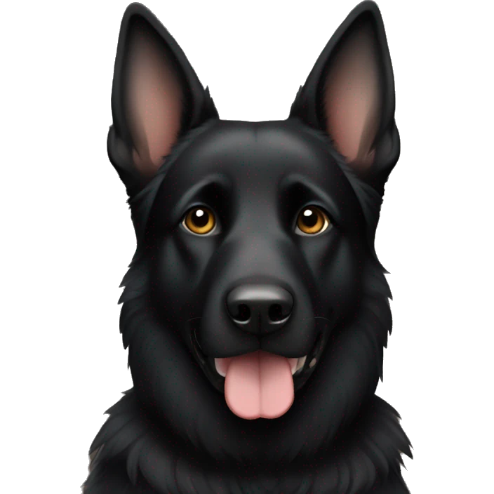 Black German Shepard emoji