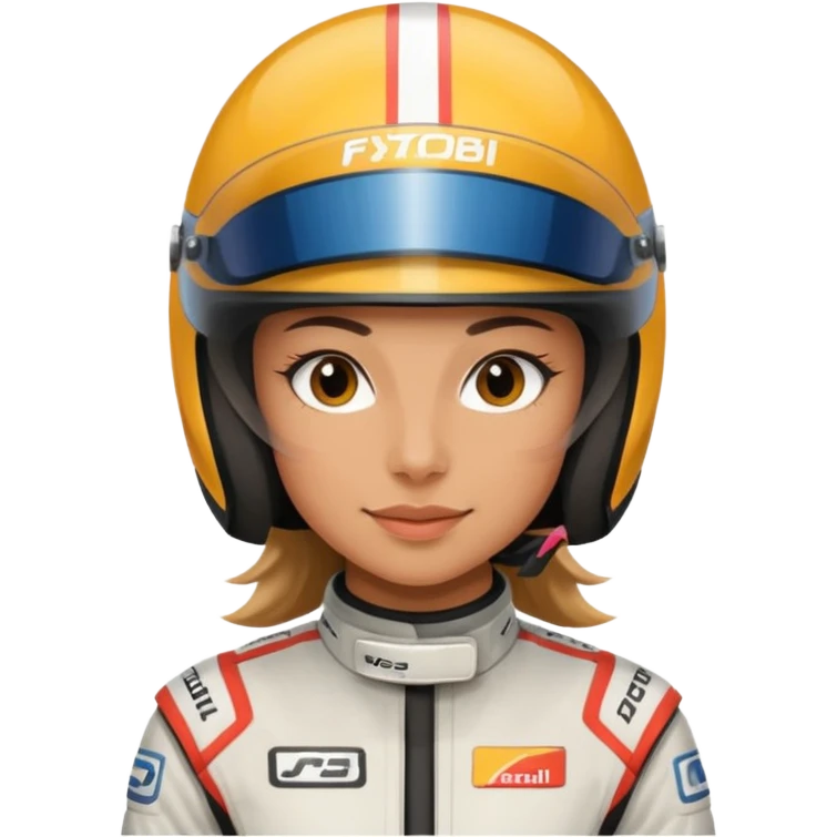 Formula racer woman emoji