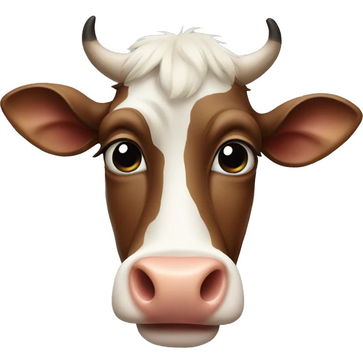 Cow with a nose emoji