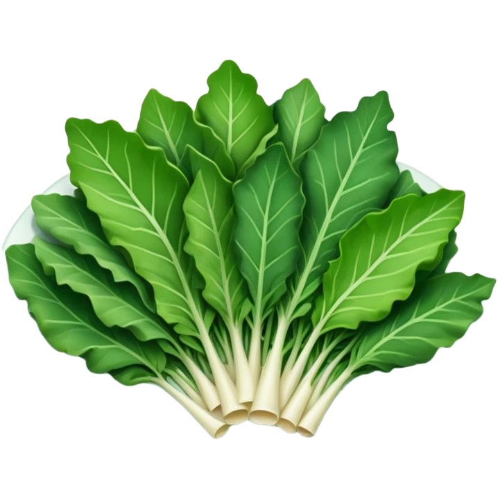 Plate of collared greens emoji