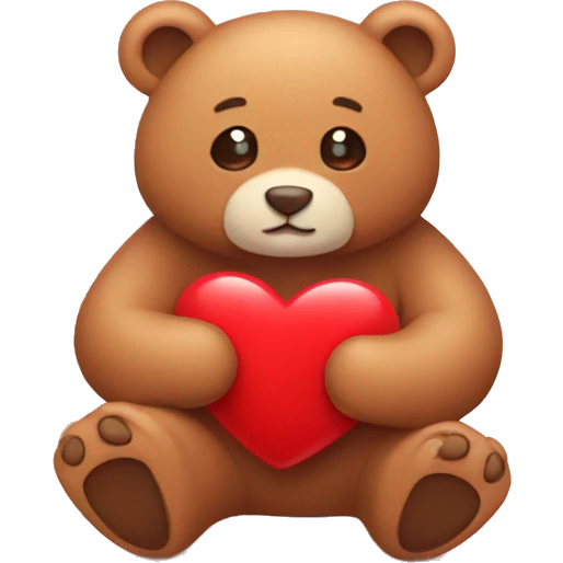 Ositos con corazones emoji