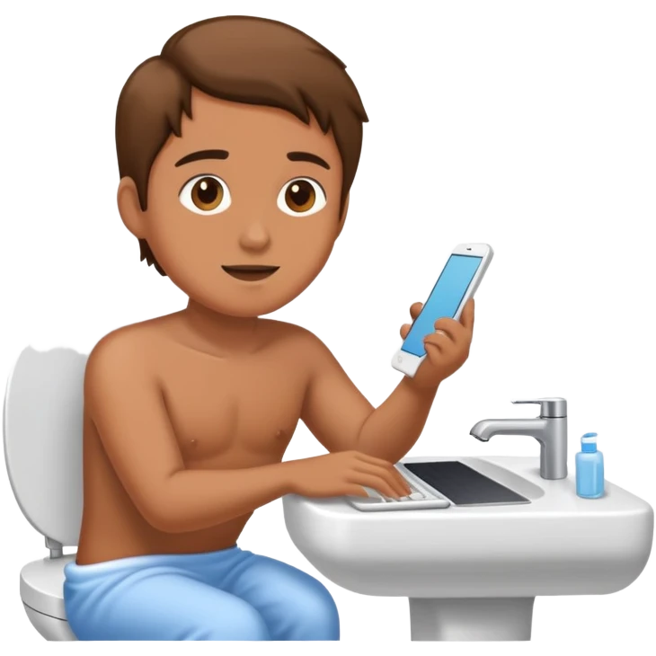 computer in a bathroom emoji