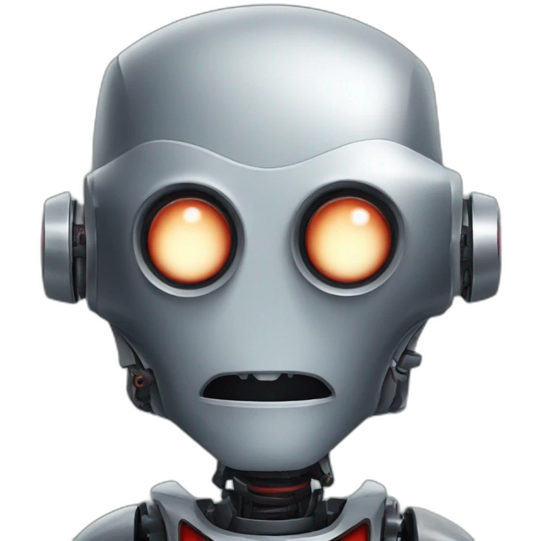 robot with vampire eyes emoji