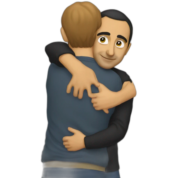 realistic eric zemmour hugging a tree emoji