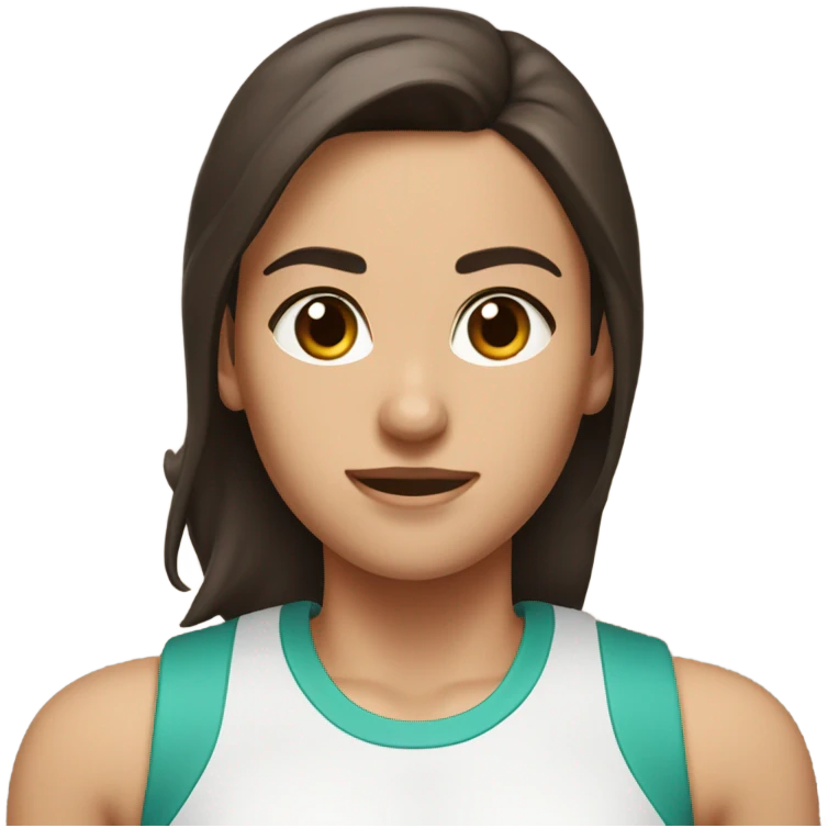 Gym Brunette with brown eyes and mold in the righ ￼cheek  emoji