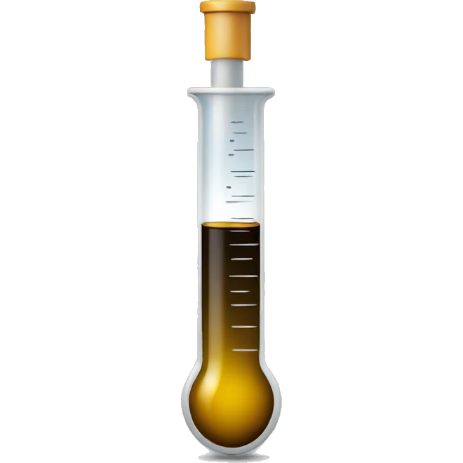 heavy crude oil in testing tube emoji