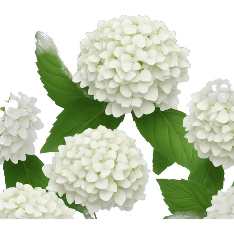 White hydrangeas  emoji