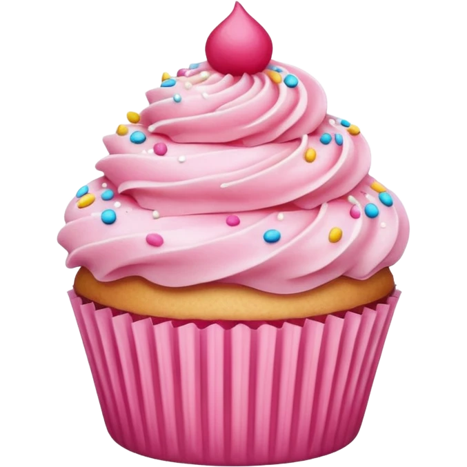 Cupcake with pink icing emoji