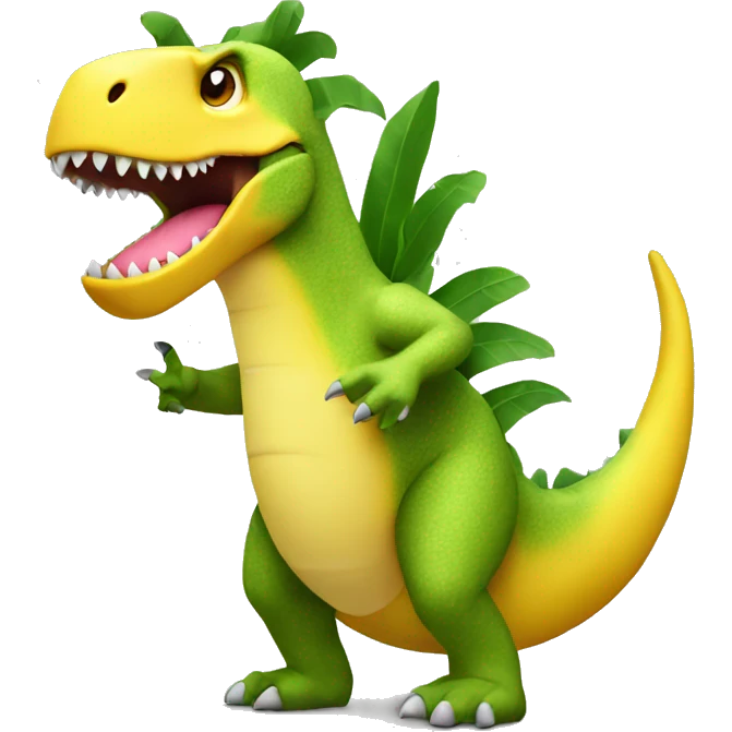 Dinosaur in a banana costume  emoji