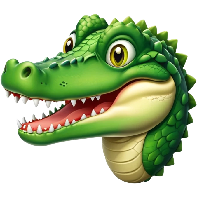Surprised crocodile  emoji