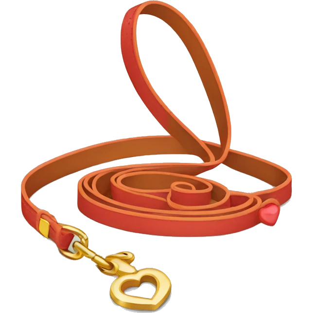 dog leash with heart emoji