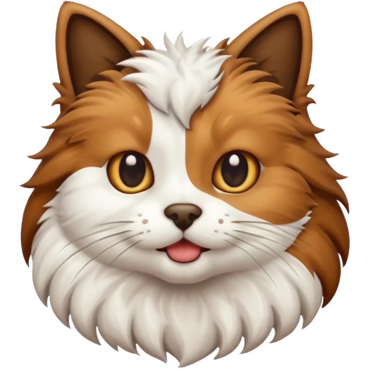 cat fused with dog emoji