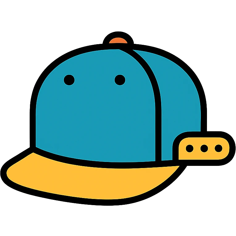 snapback hat icon with color outline emoji