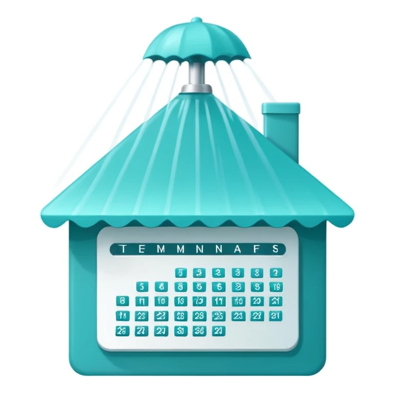 A Telegram Mini App logo for coordinating shared resources (shower bookings) in a shared house with 10 residents. emoji