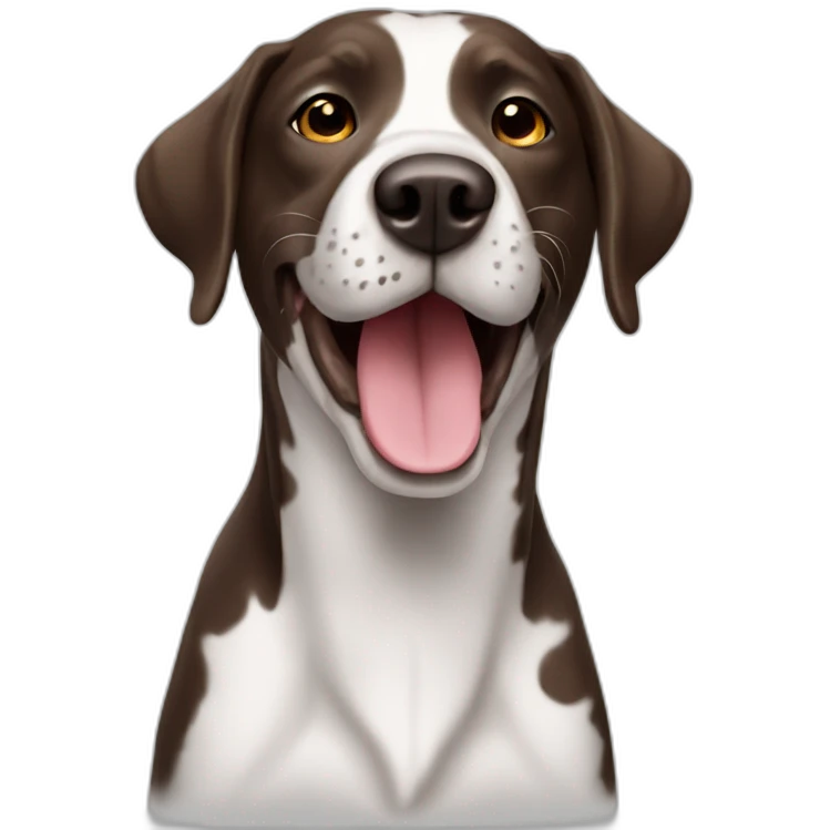 Pointer dog being happy emoji