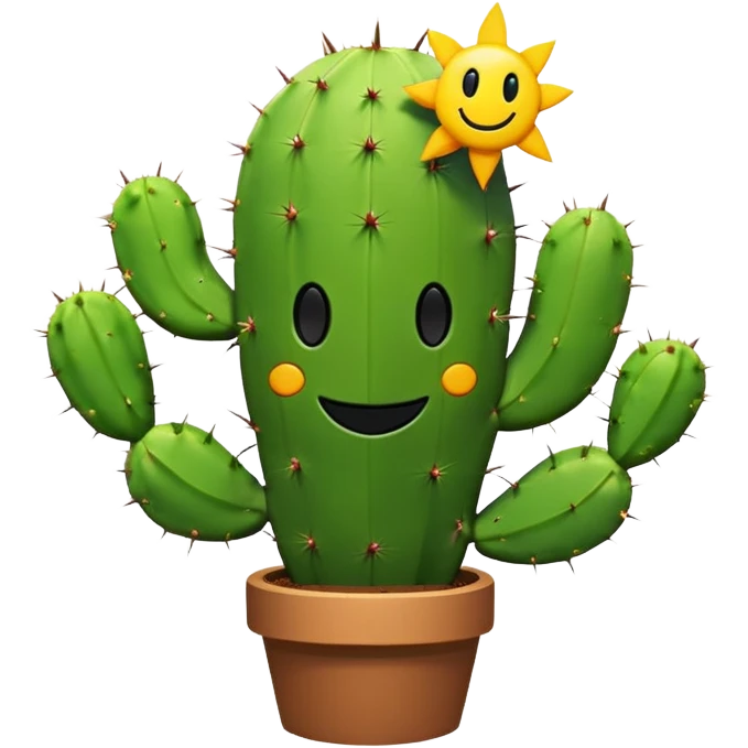 Spike character from Brawl Stars, a cactus with a smiley face emoji
