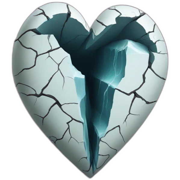 Crack inside the heart emoji