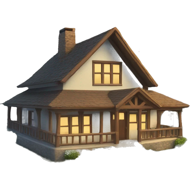 house by a mountain emoji
