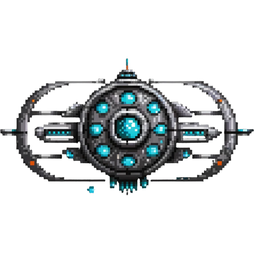 Retro-futuristic space cruiser with round portholes and fins emoji