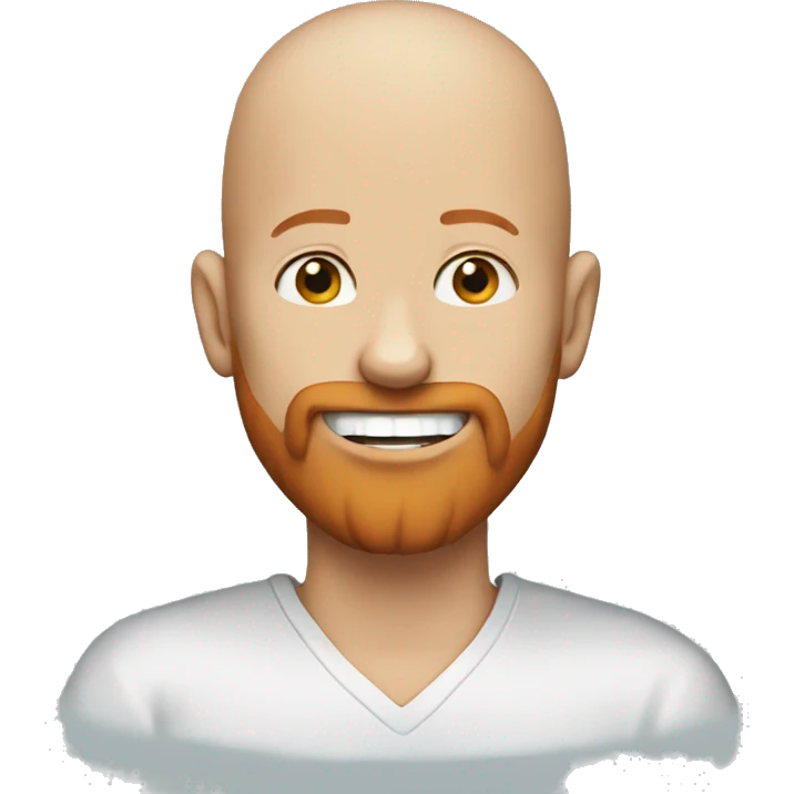 bald person one tooth red beard half alie emoji