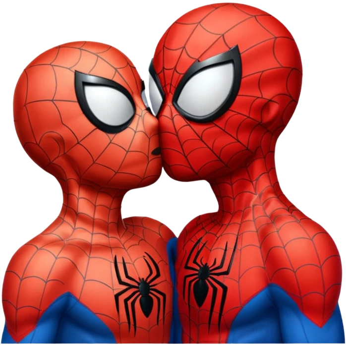 Spiderman kissing emoji