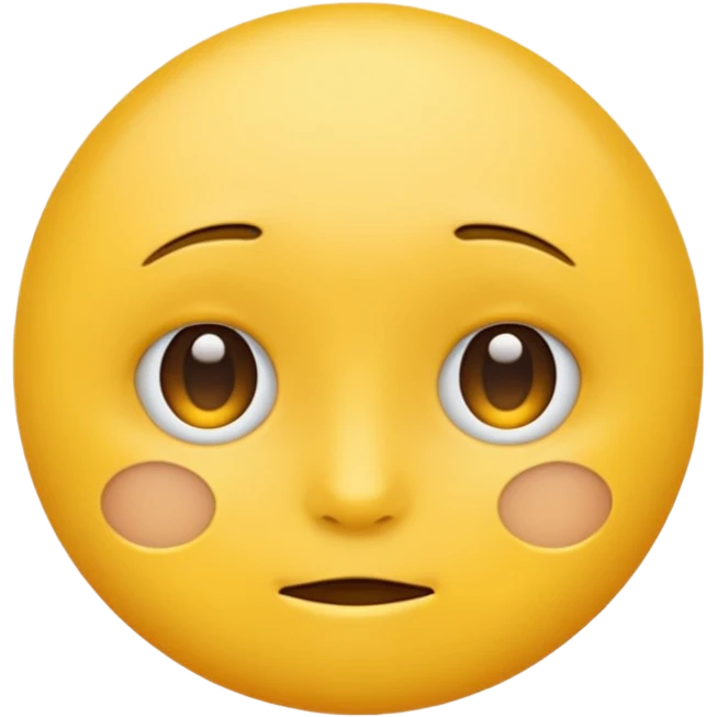 Emoji, yellow round neutral face emoji
