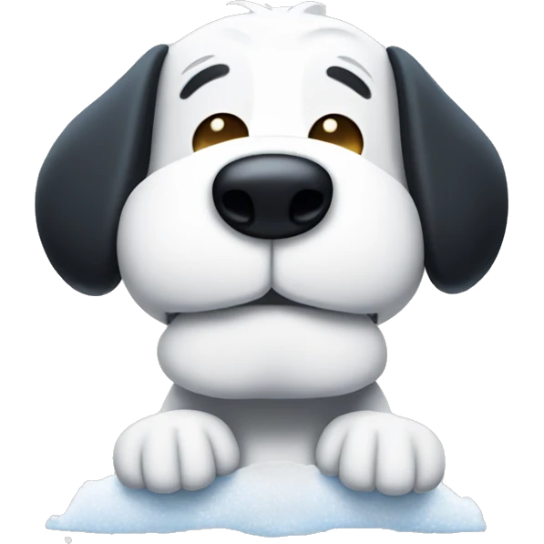 snoopy in snow emoji