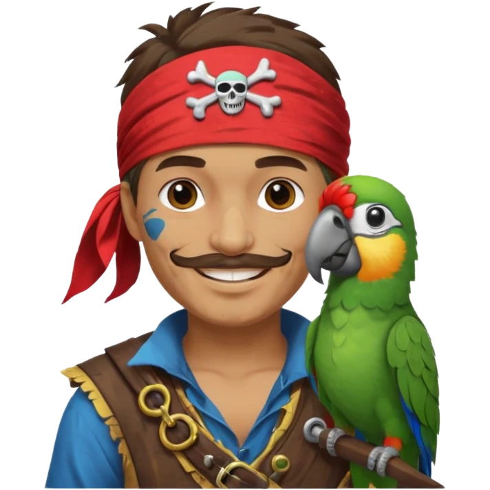 pirate and parrot emoji