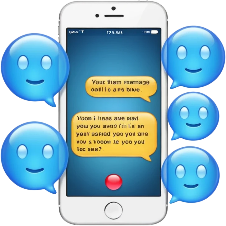 an recent iphone where we can see bubble speech on the screen emoji