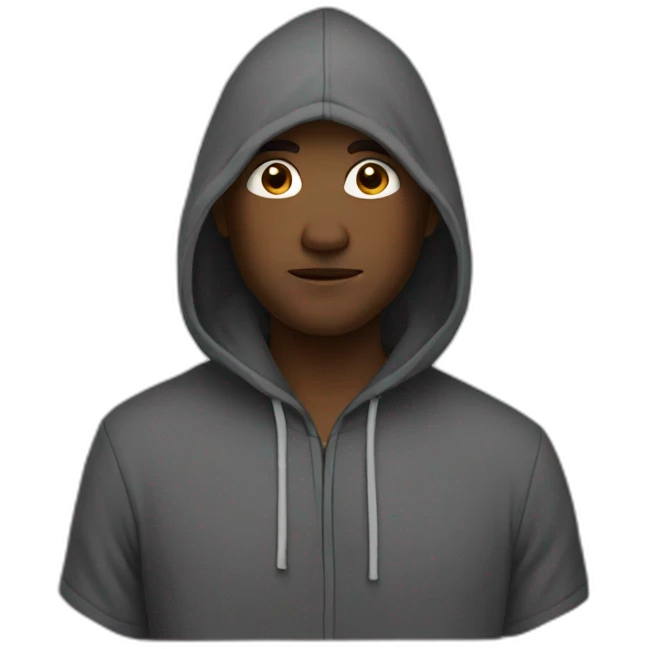 man with hoodie emoji