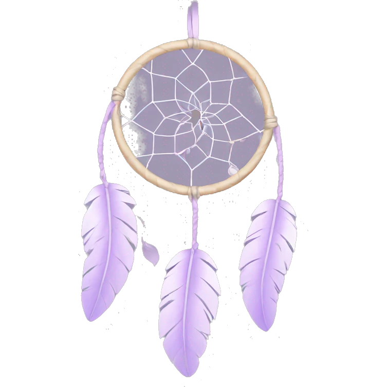 Pastel lilac dreamcatcher emoji