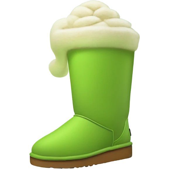 ugg boots and a matcha iced emoji