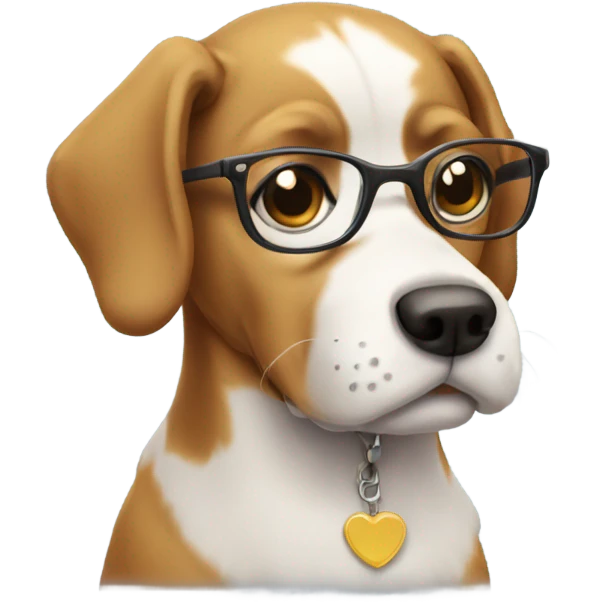 Dog with glasses emoji
